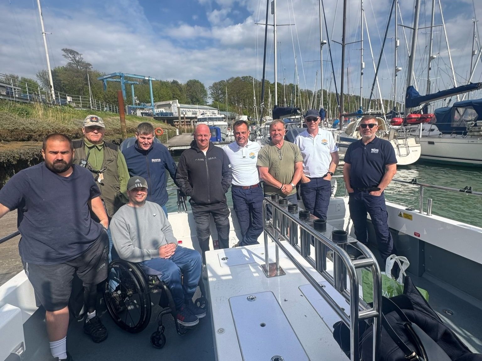 Blesma veterans on a sea fishing trip