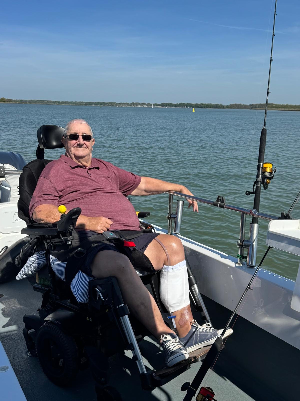Mike on an unexpected fishing trip
