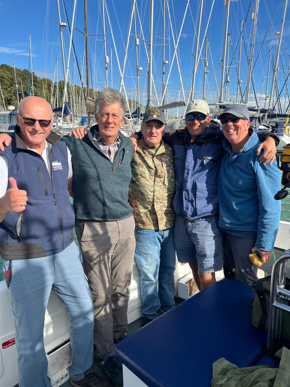 Veterans enjoying a day on the water